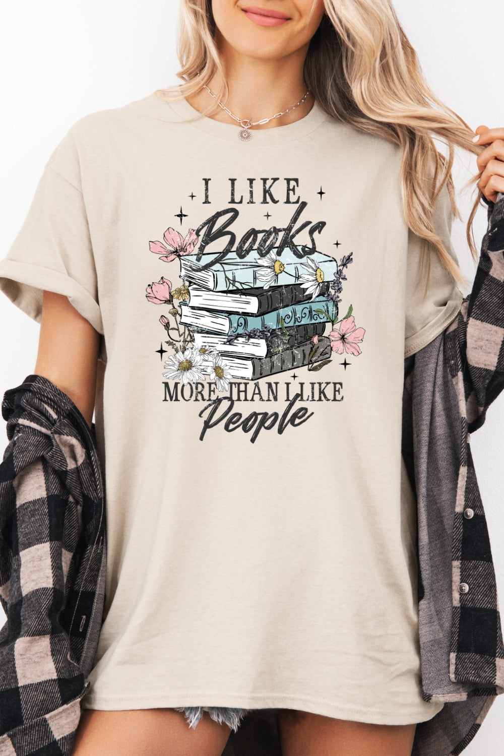 I like books more than people tee