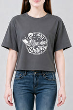 Just one more chapter reading crop top