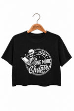 Just one more chapter reading crop top