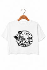 Just one more chapter reading crop top
