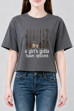 A girl's gotta have options crop top