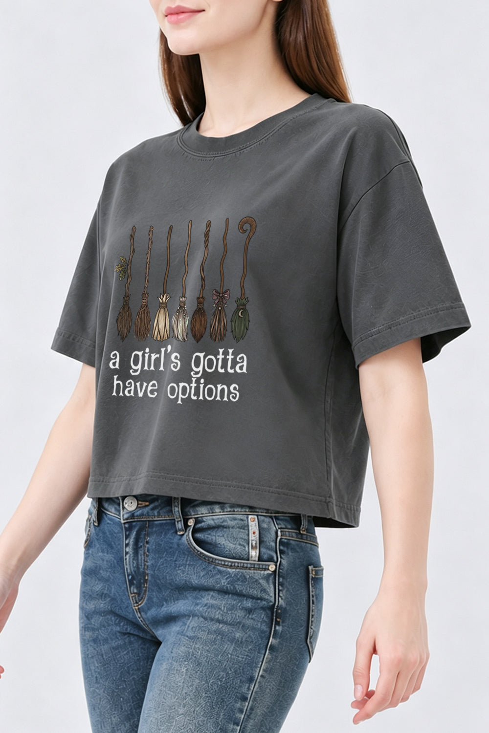A girl's gotta have options crop top
