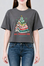 All booked for christmas crop top