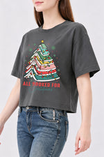 All booked for christmas crop top