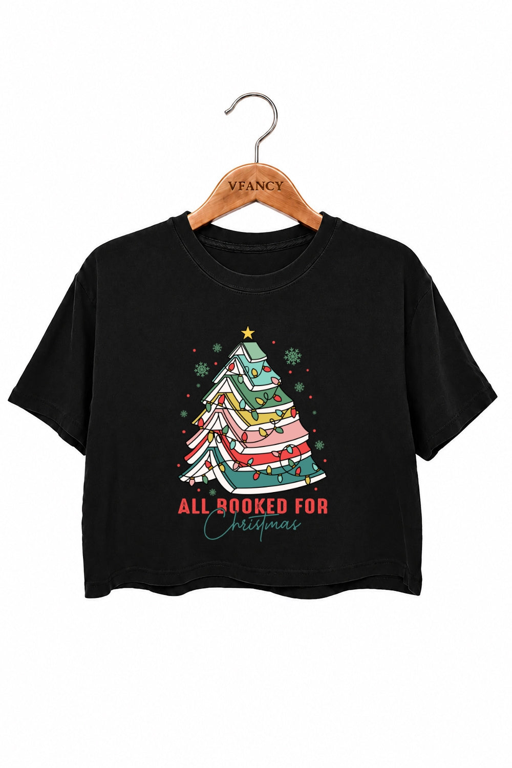 All booked for christmas crop top
