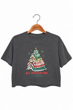 All booked for christmas crop top
