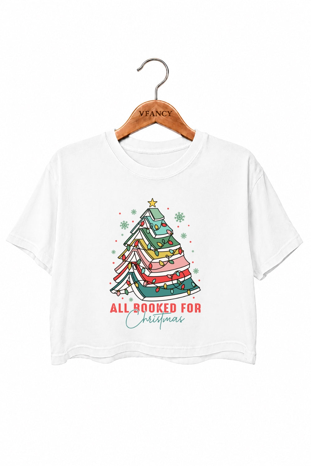 All booked for christmas crop top
