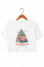 All booked for christmas crop top