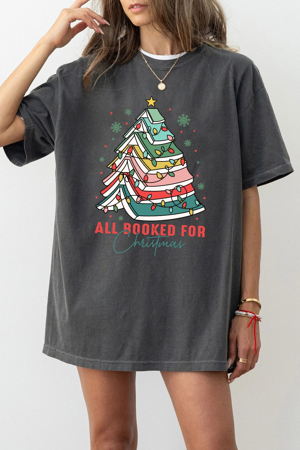 All booked for christmas tee