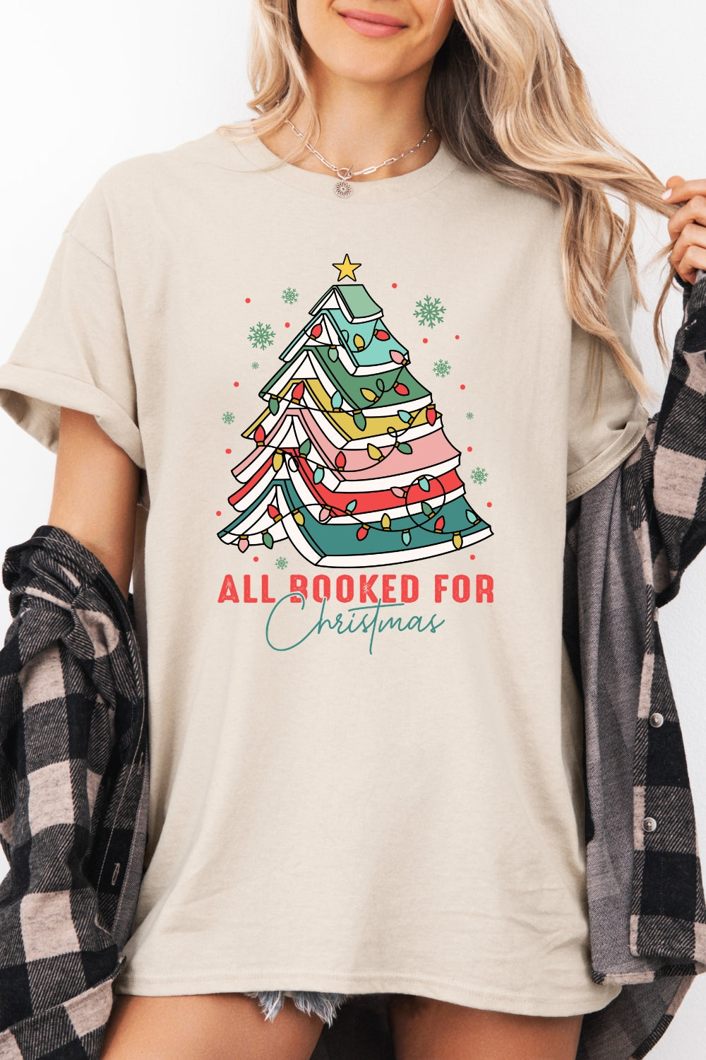 All booked for christmas tee