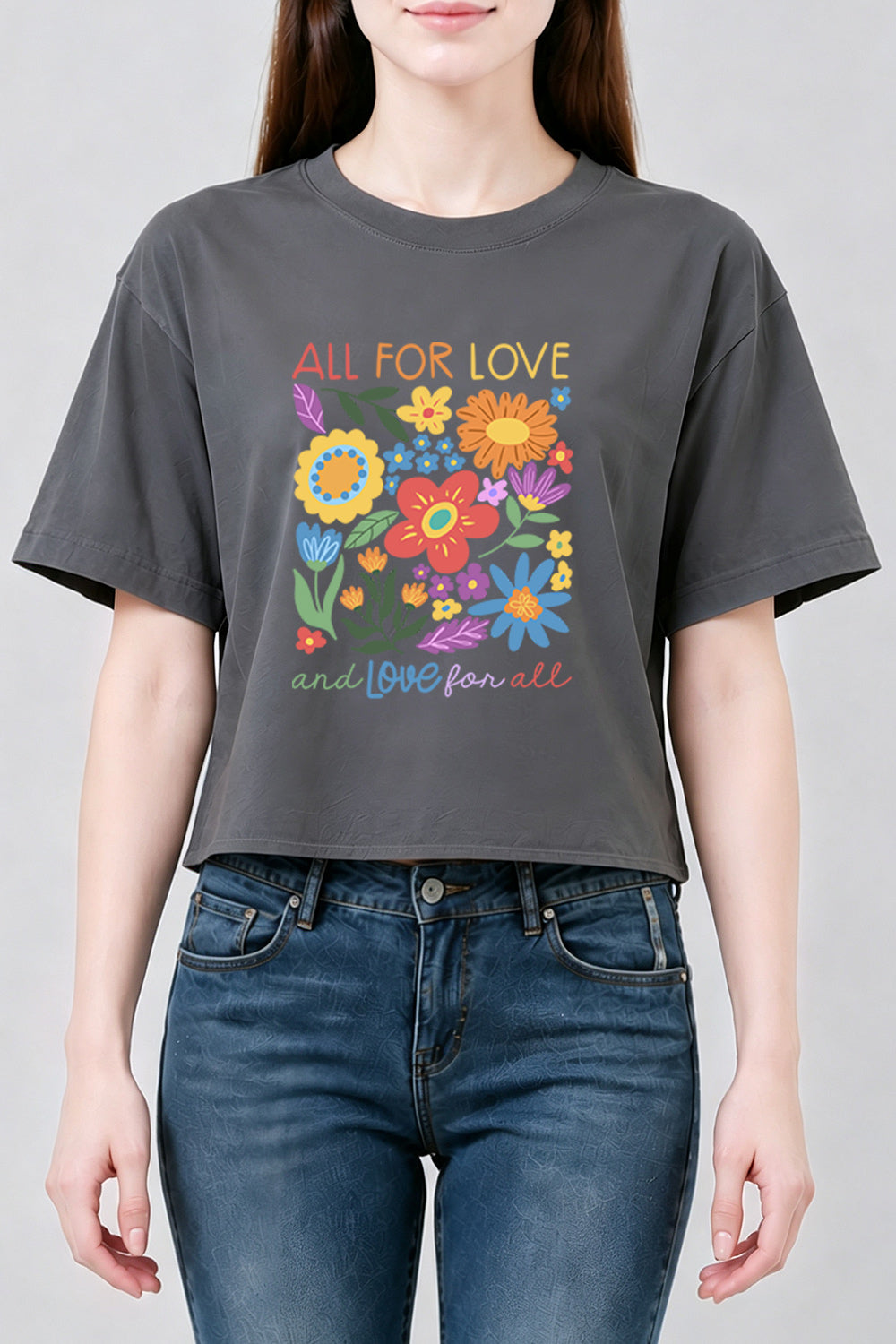 All for love and love for all crop top