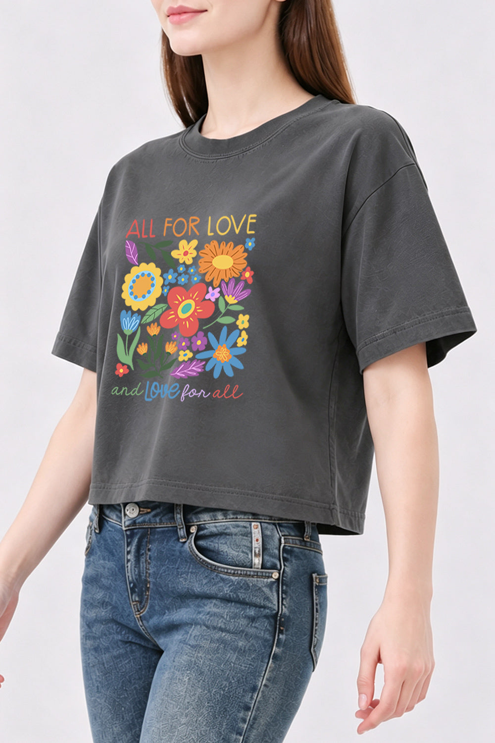 All for love and love for all crop top