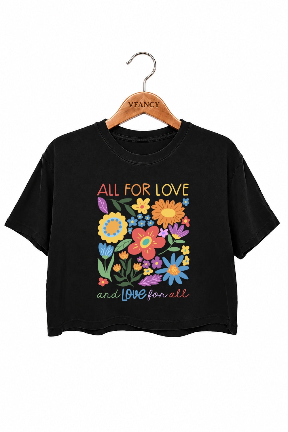All for love and love for all crop top