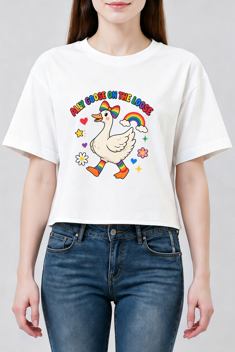 Ally goose on the loose crop top
