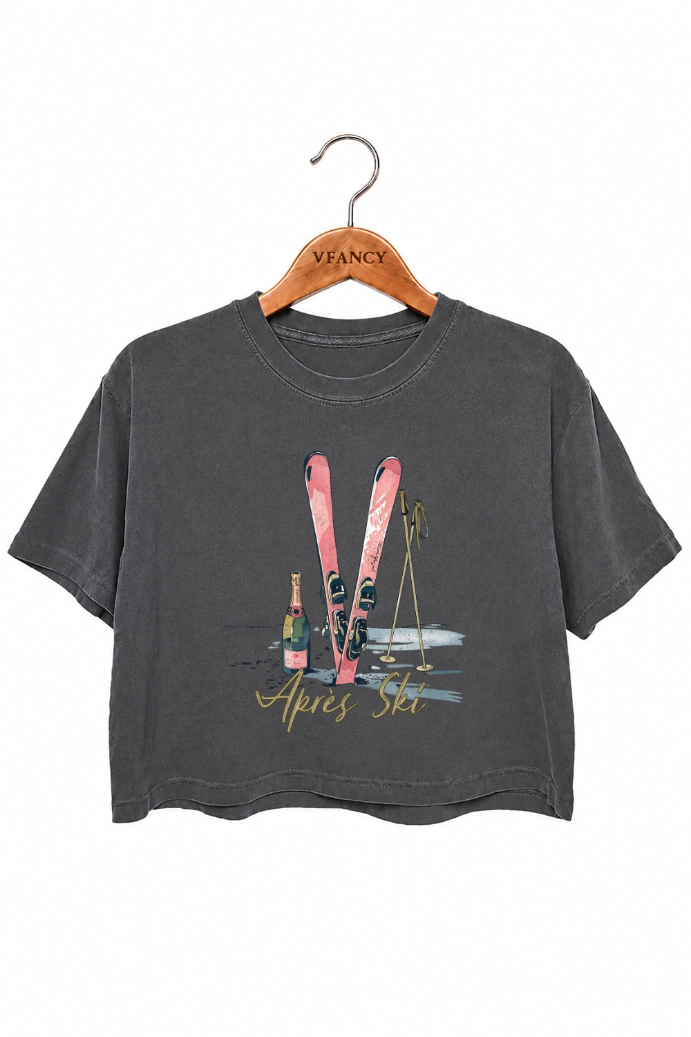 Apres ski champagne crop top