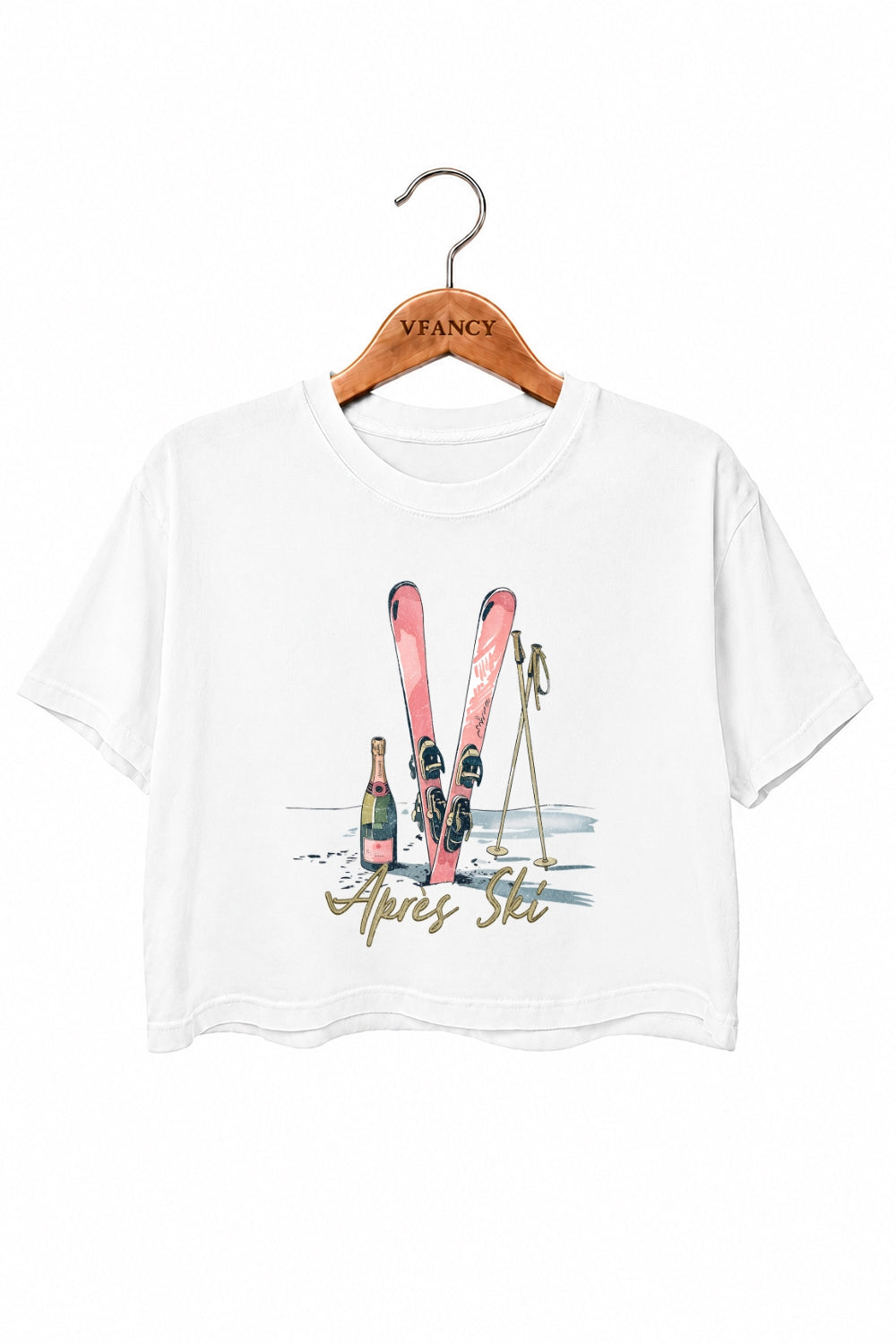 Apres ski champagne crop top
