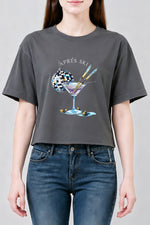 Apres ski drinking crop top