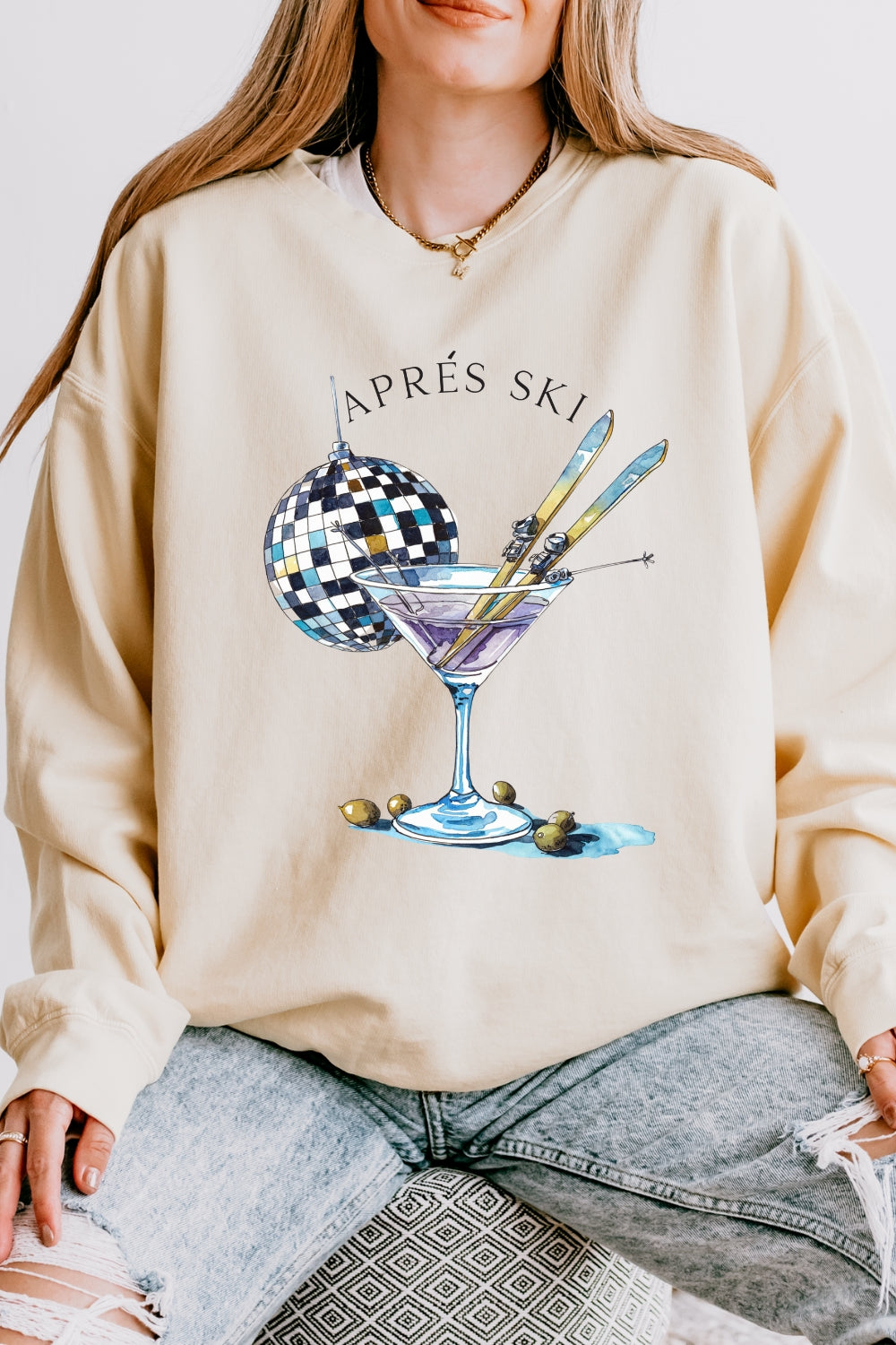 Apres ski drinking sweatshirt