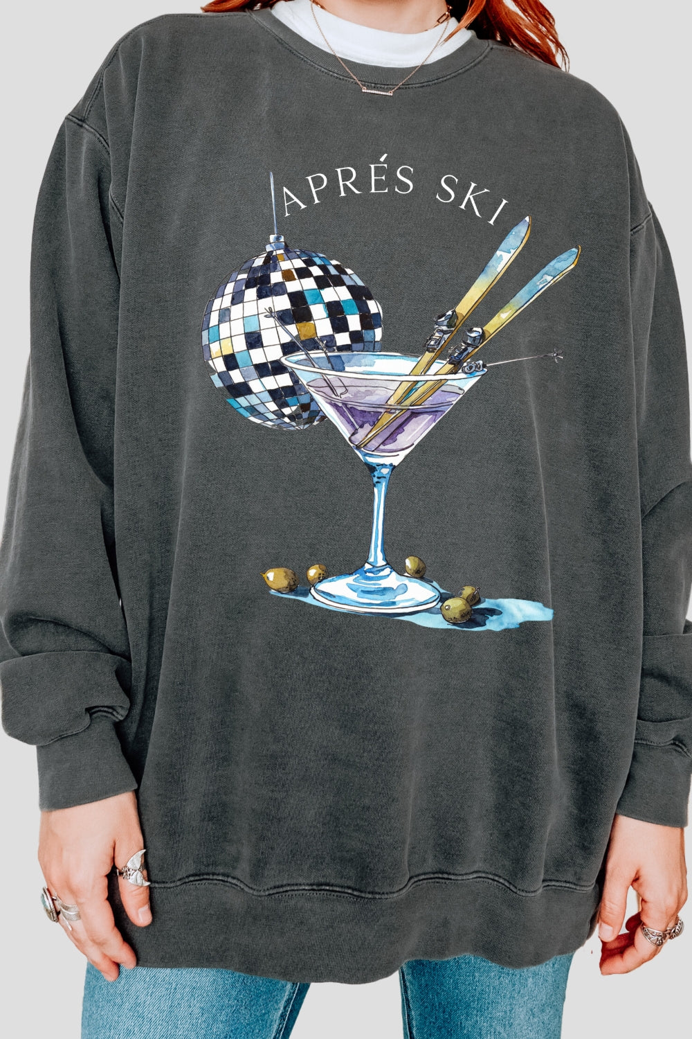 Apres ski drinking sweatshirt