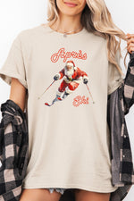 Apres ski santa christmas tee