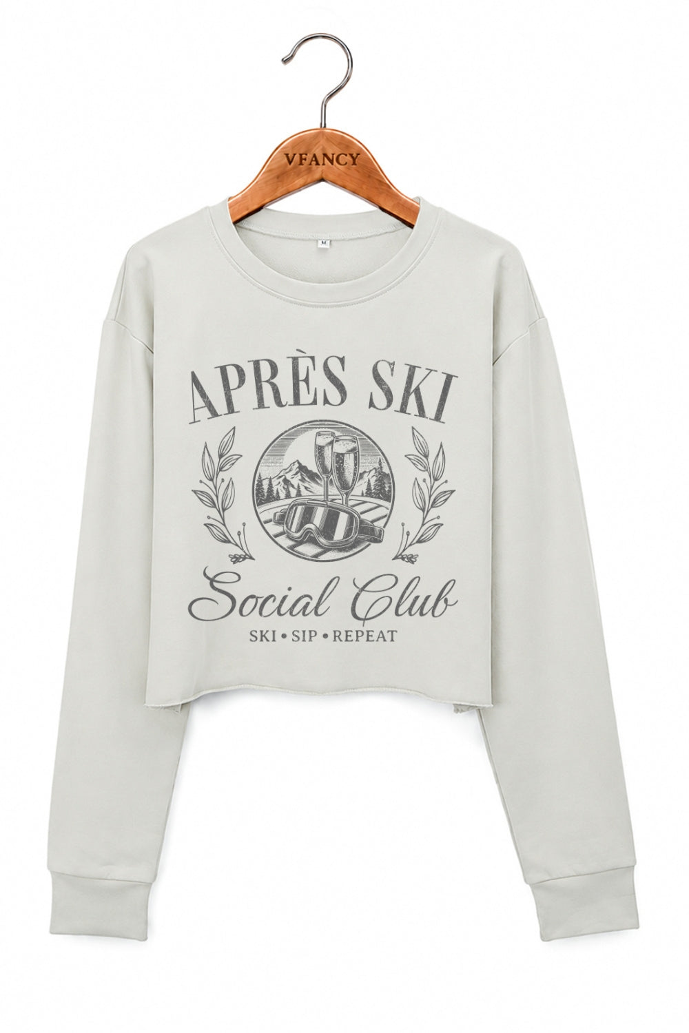 Apres ski social club crop sweatshirt