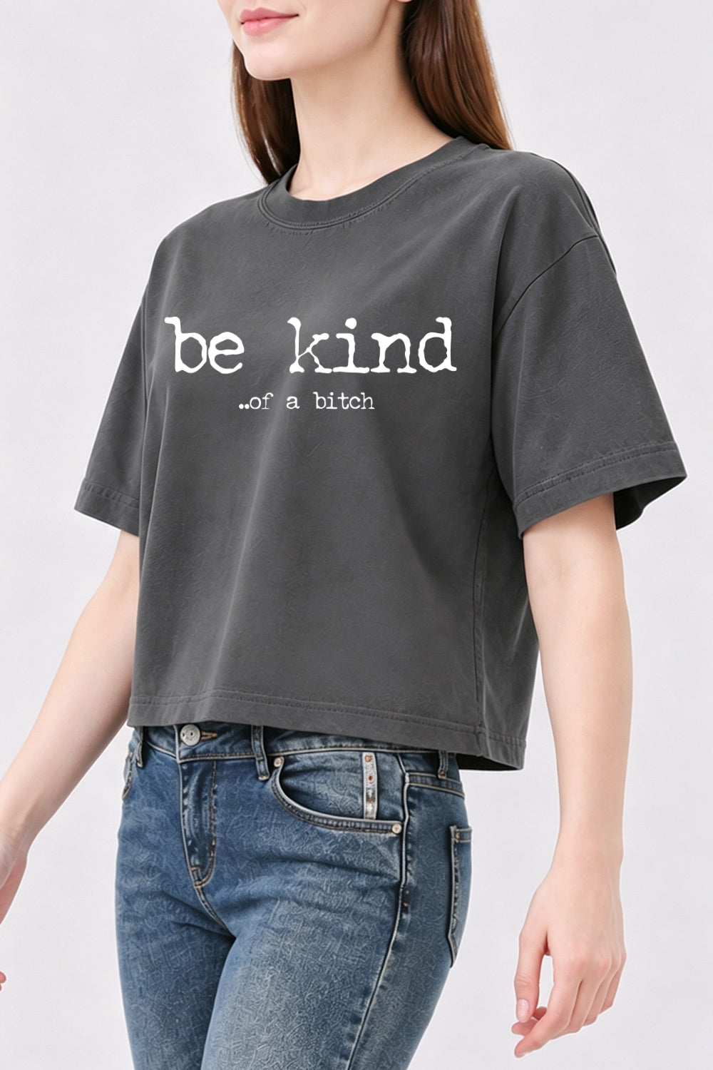 Be kind funny crop top