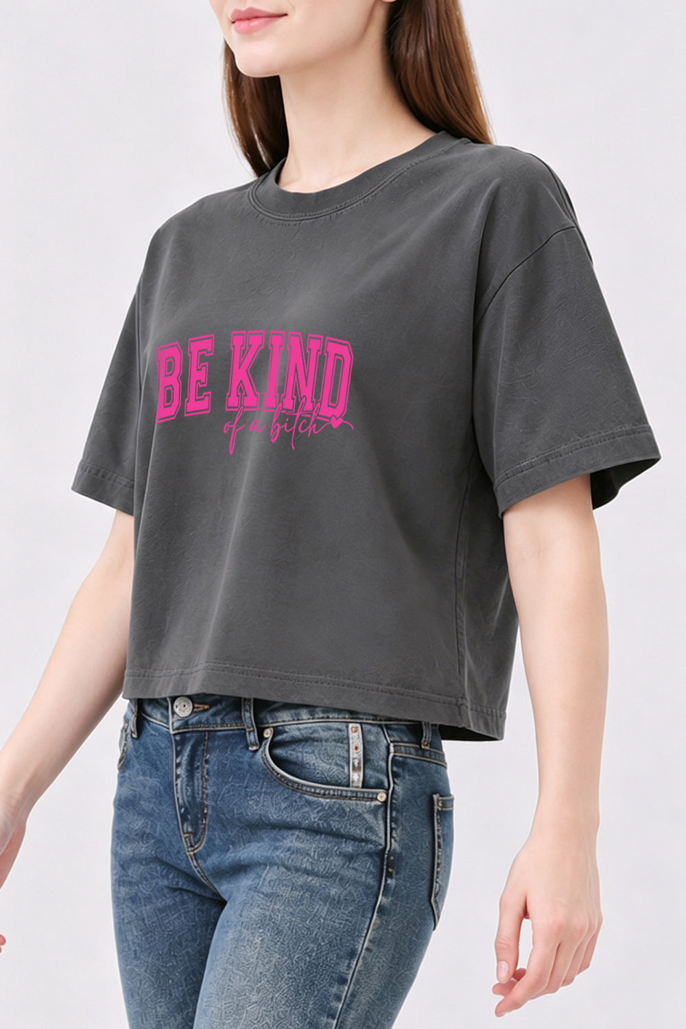 Be kind pink crop top