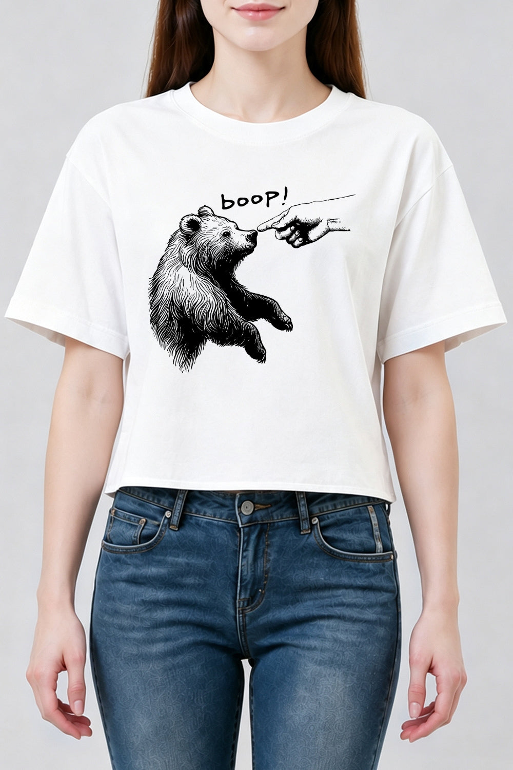 Bear nose boop crop top
