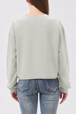 Beige crop sweatshirt back