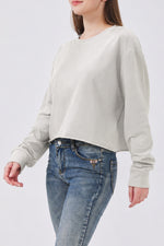 Beige crop sweatshirt side