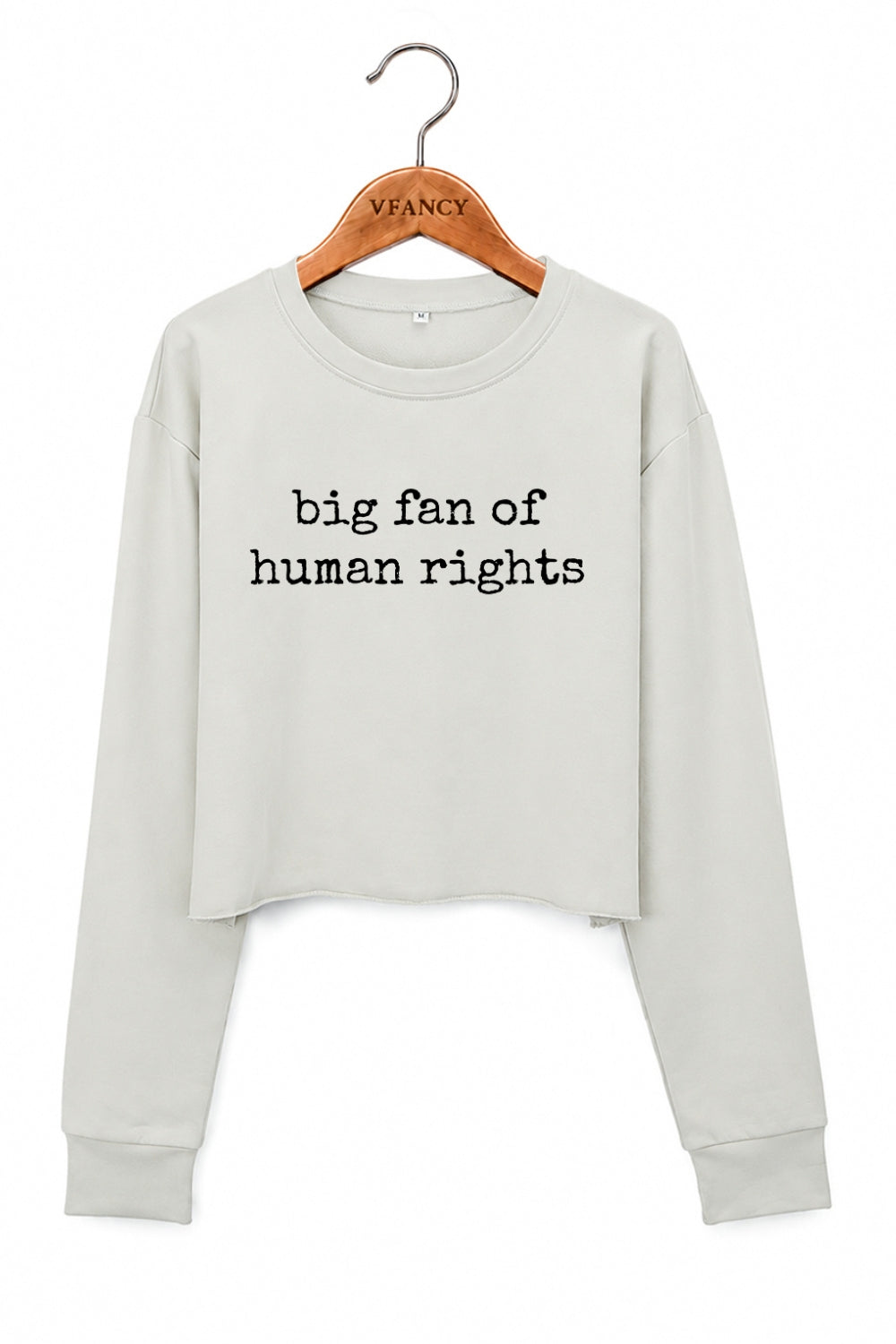 Big fan of human rights crop sweatshirt