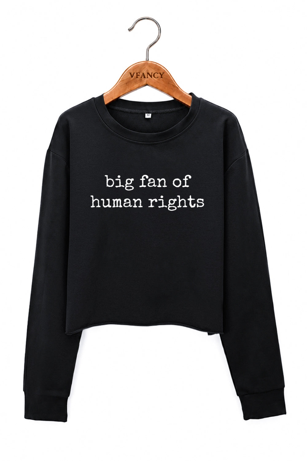 Big fan of human rights crop sweatshirt