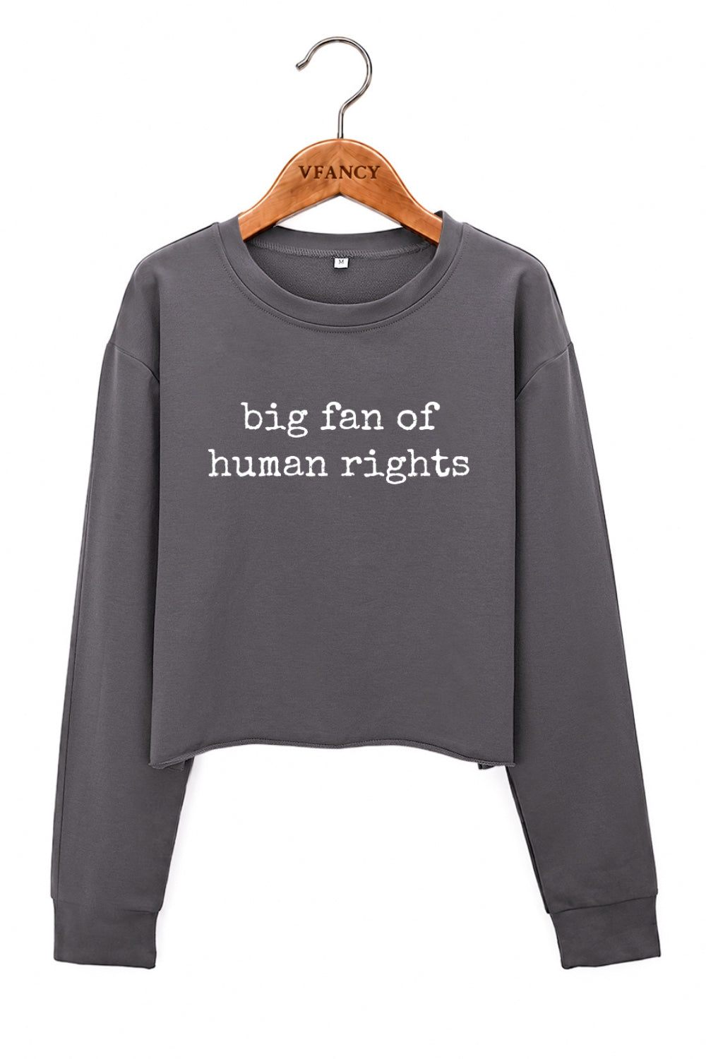 Big fan of human rights crop sweatshirt