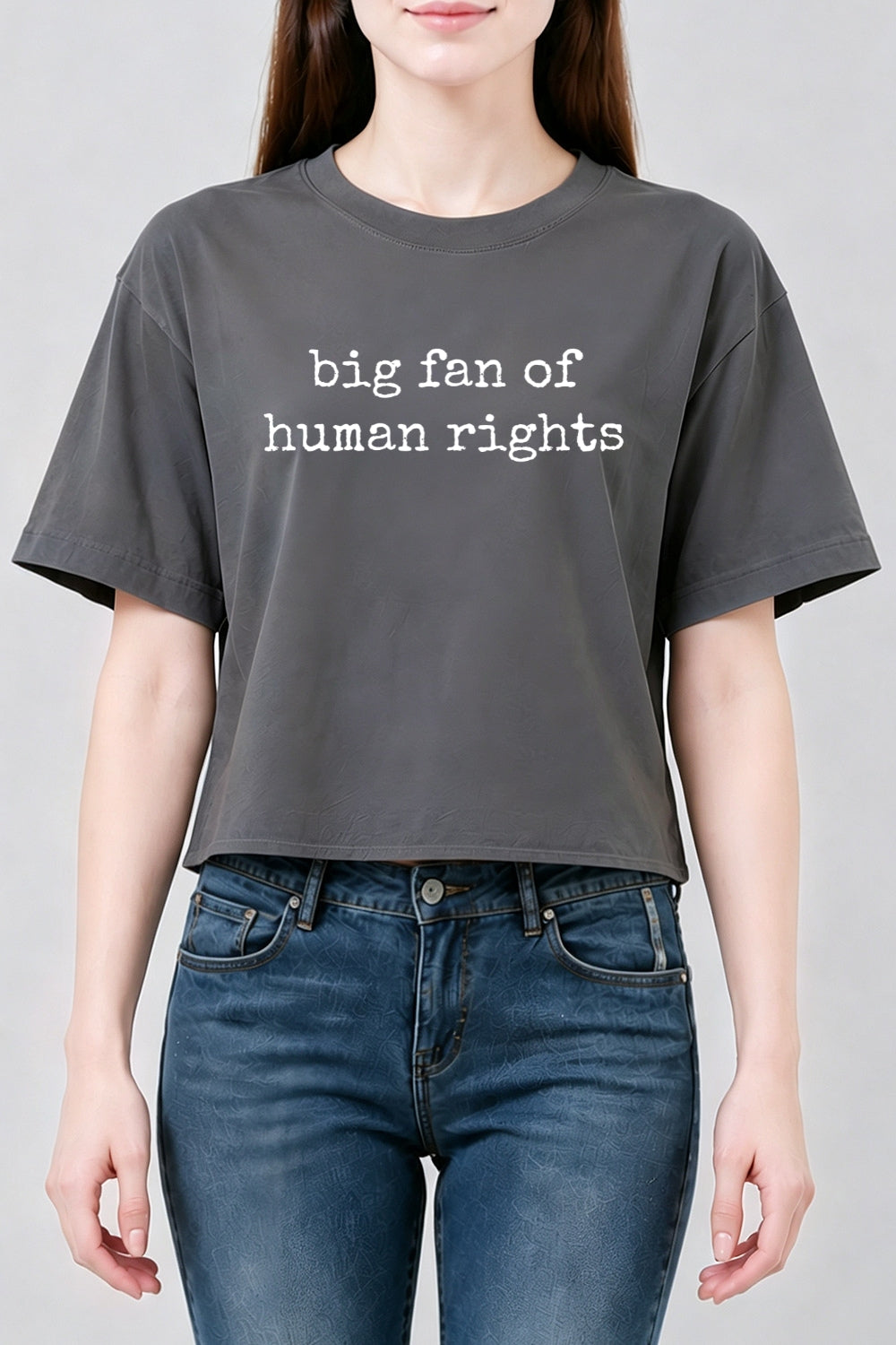 Big fan of human rights crop top