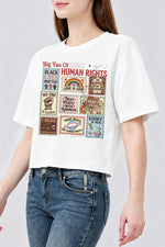 Big fan of human rights poster crop top