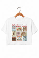 Big fan of human rights poster crop top