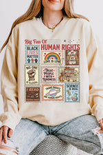 Big fan of human rights poster sweatshirt