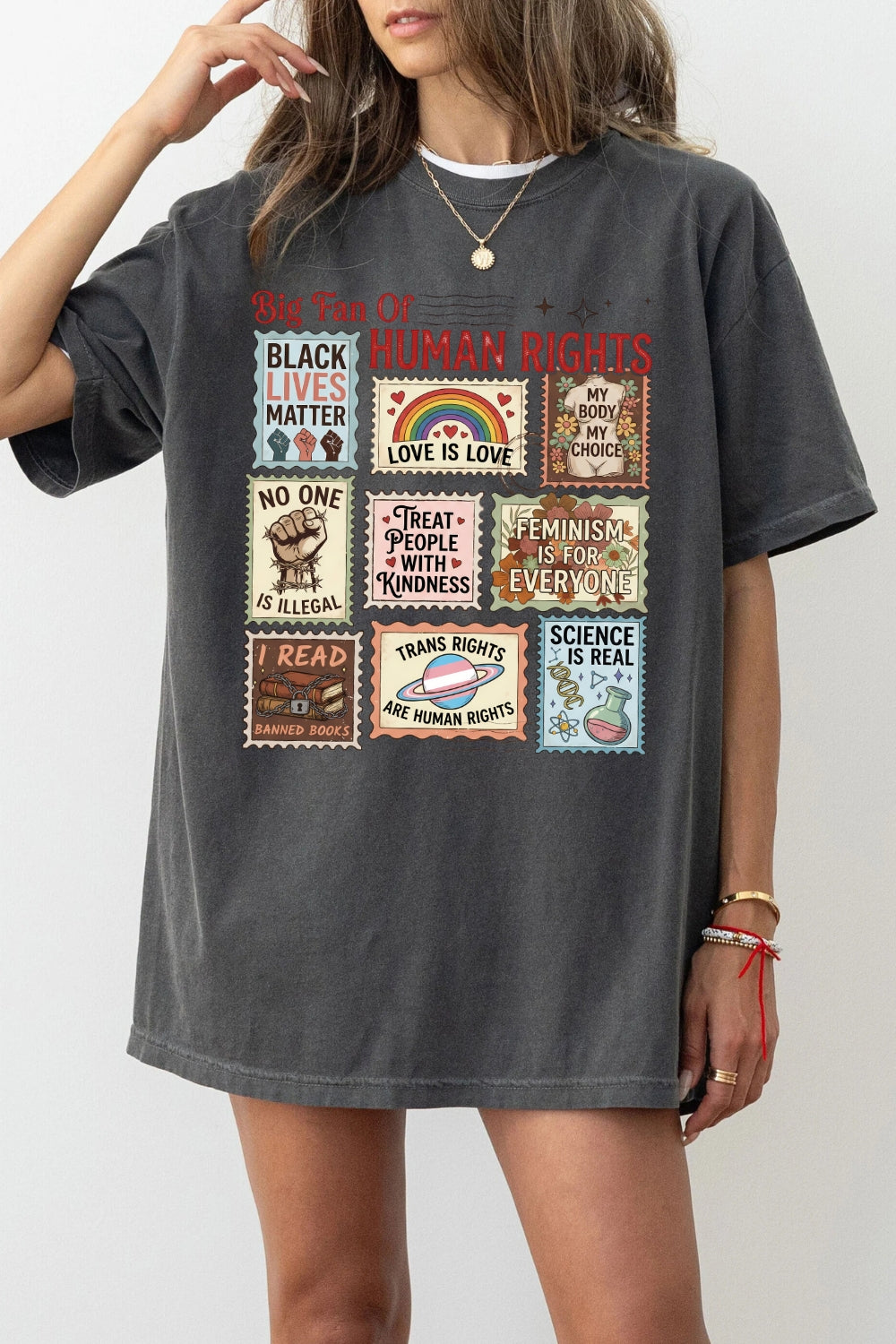 Big fan of human rights poster tee
