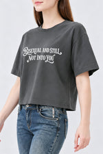 Bisexual and still not into you crop top
