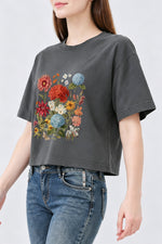 Boho floral crop top