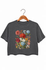 Boho floral crop top