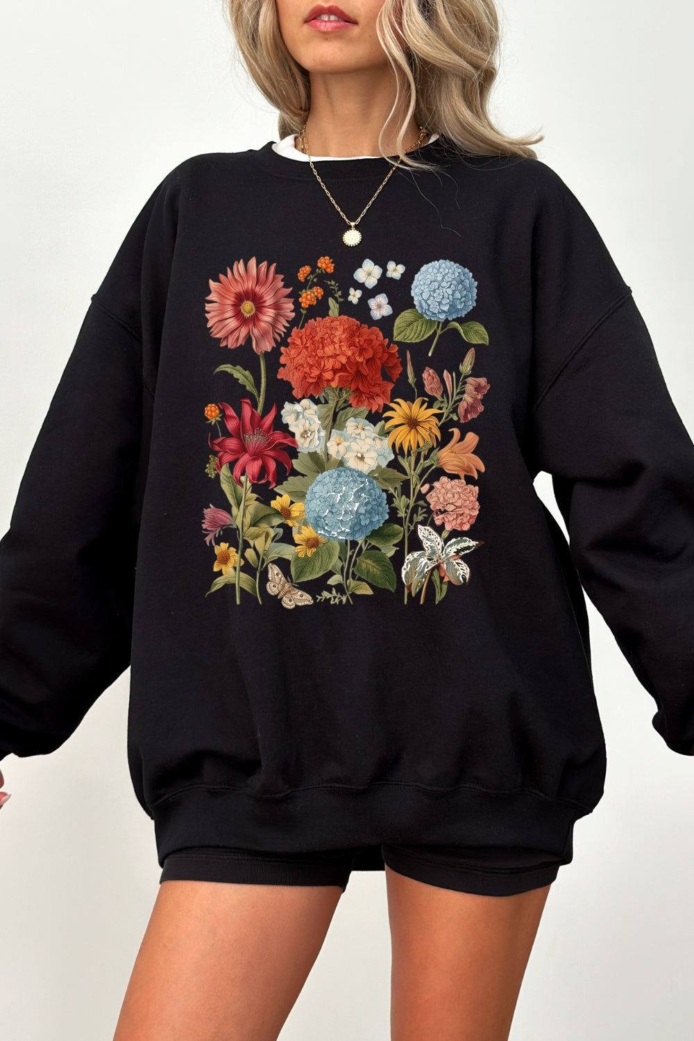 Boho floral sweatshirt