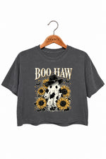 Boo haw cowboy ghost crop top