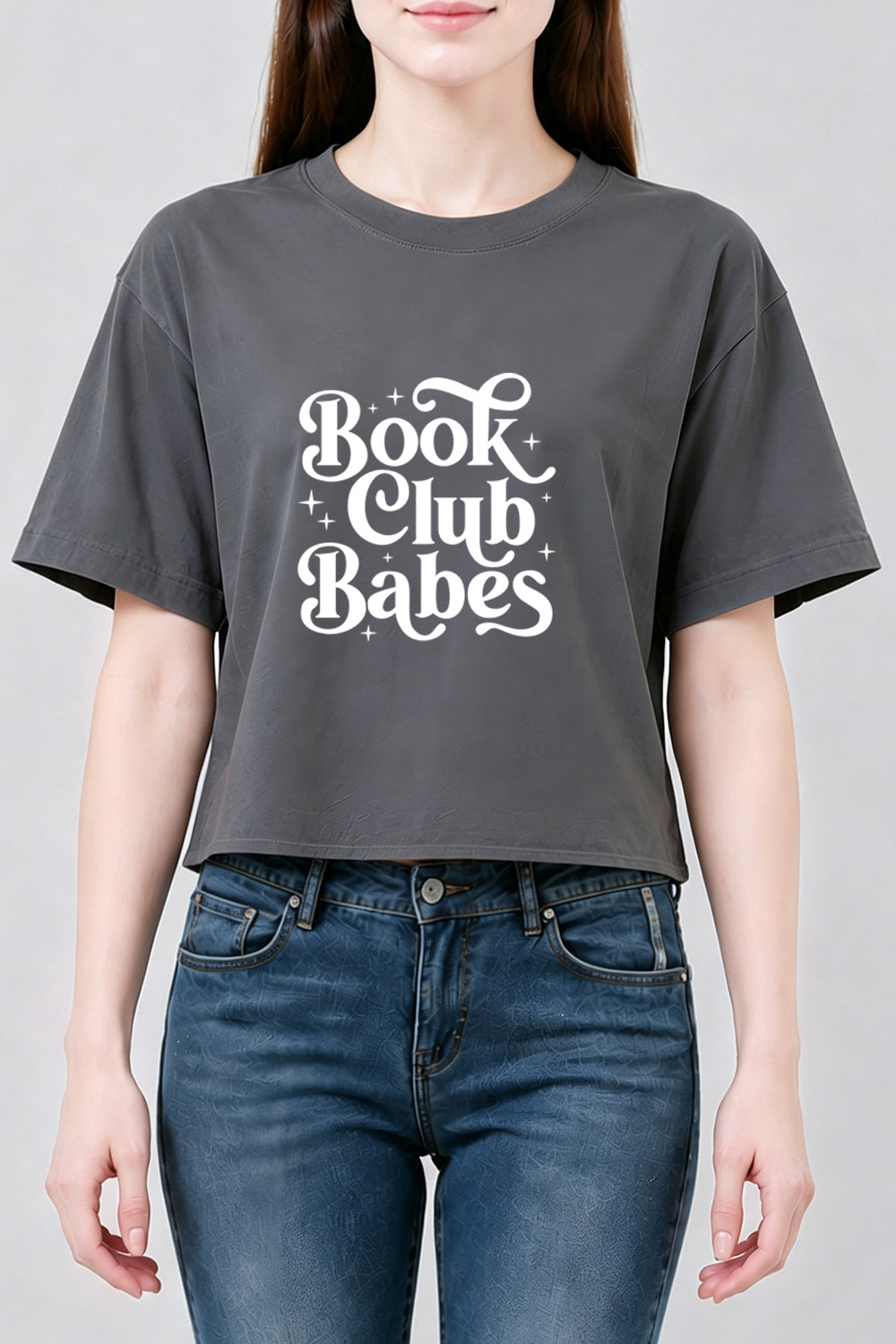 Book club babes crop top