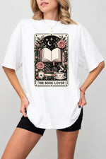 Book lover tarot card tee