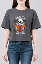 Bookish till I die crop top