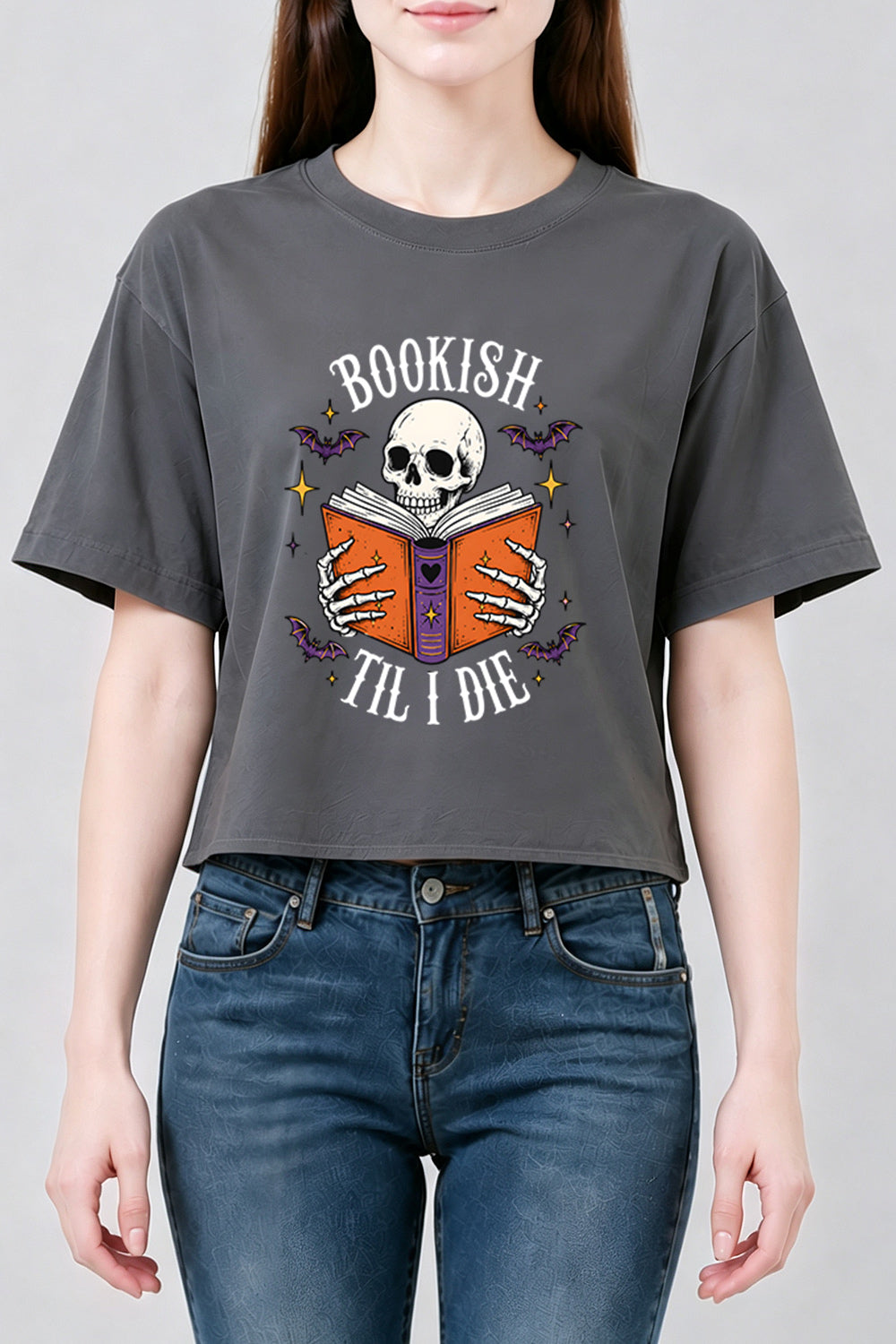 Bookish till I die crop top