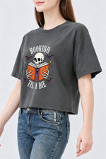 Bookish till I die crop top