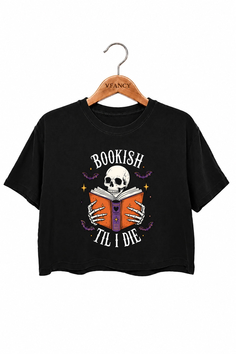 Bookish till I die crop top