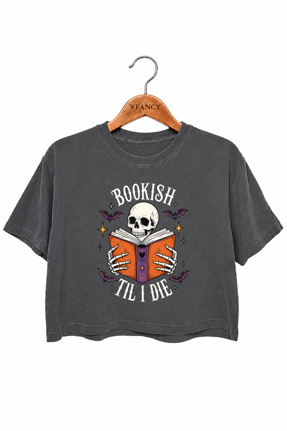 Bookish till I die crop top